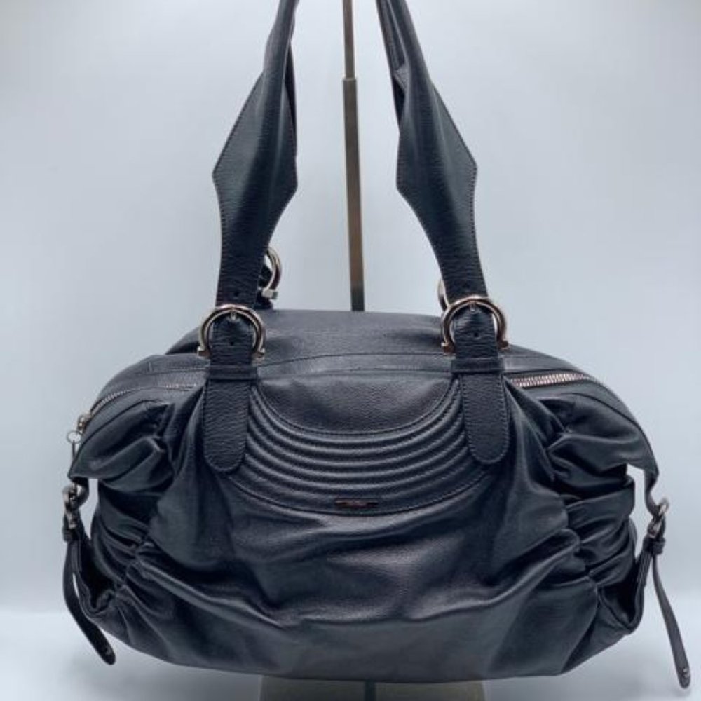 SALVATORE FERRAGAMO LEATHER SATCHEL - Picture 1 of 3